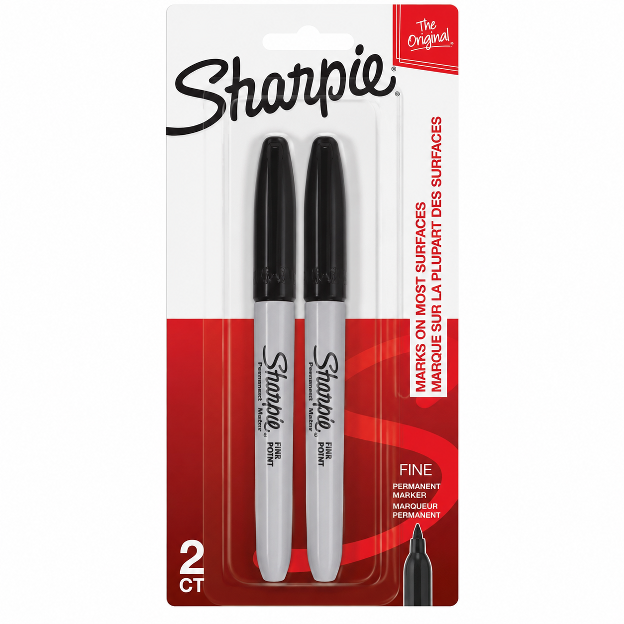 2pk Sharpie Fine Point Black Marker