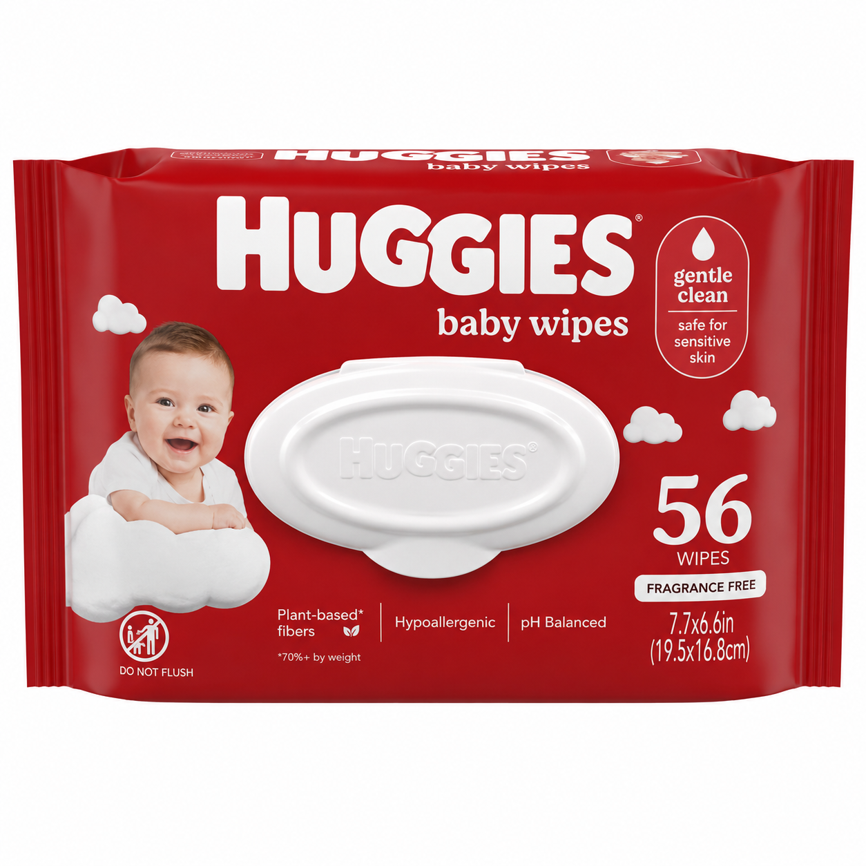 56 count Huggies fragrance free Diaper wipes
