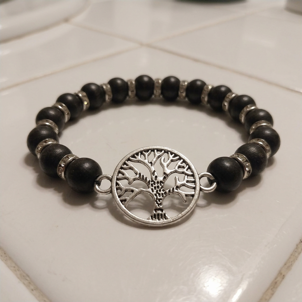 Bold All Black Design Tree of Life focal piece